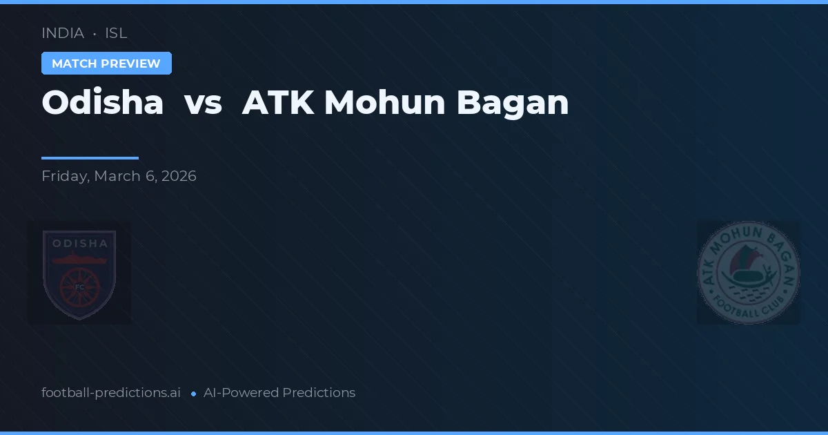 Odisha vs ATK Mohun Bagan — typy i zapowiedź meczu