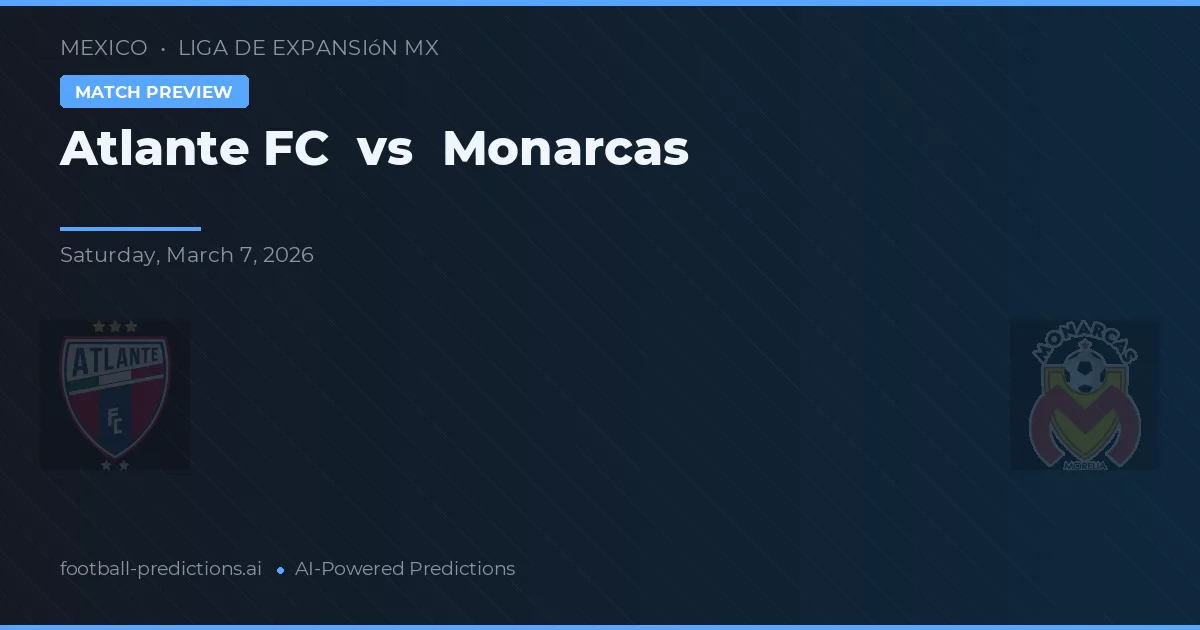 Atlante FC vs Monarcas — typy i zapowiedź meczu