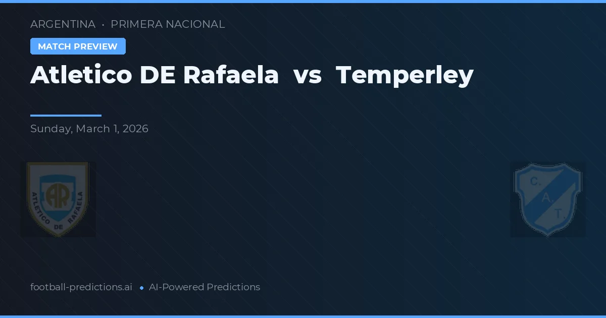 Atlético de Rafaela vs Temperley — typy i zapowiedź meczu