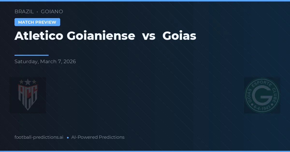 Atlético Goianiense vs Goiás — typy i zapowiedź meczu