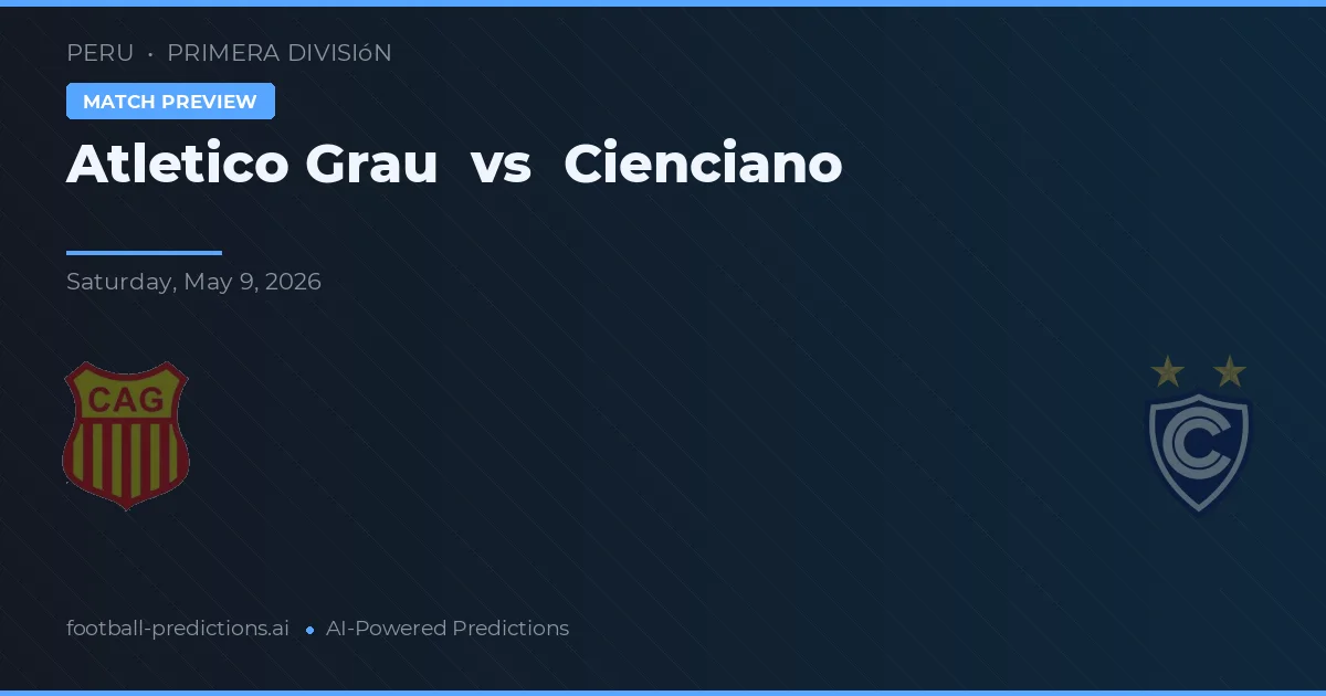 Atlético Grau vs Cienciano — typy i zapowiedź meczu
