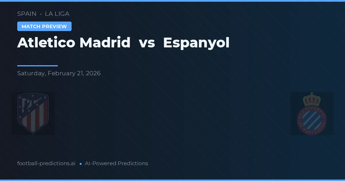 Atlético Madryt vs Espanyol — typy i zapowiedź meczu