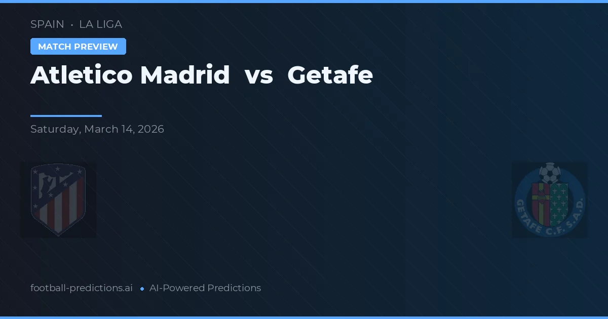 Atlético Madryt vs Getafe — typy i zapowiedź meczu