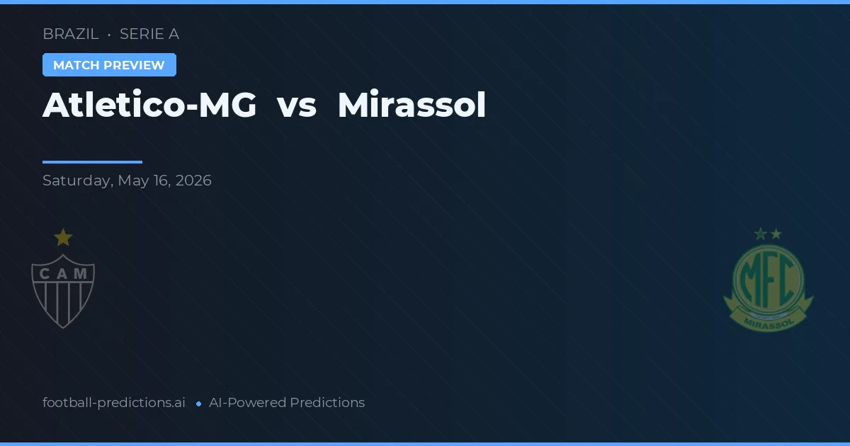 Atlético-MG vs Mirassol — typy i zapowiedź meczu