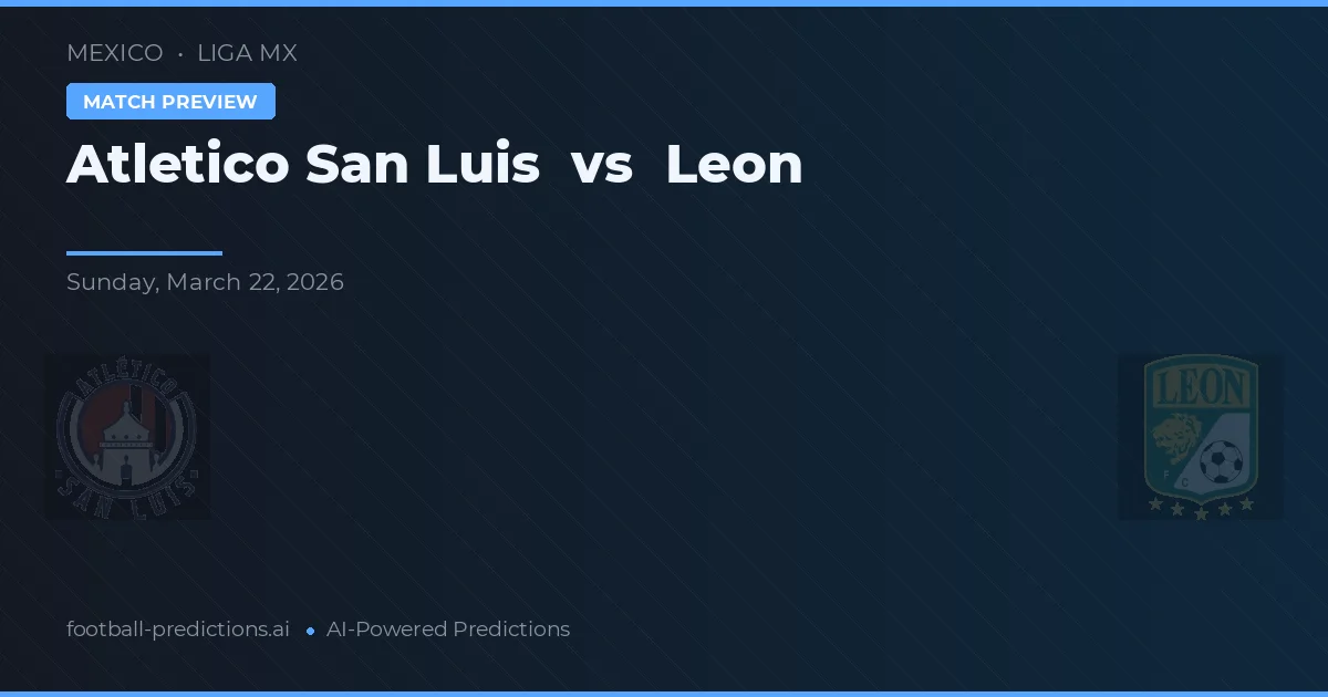 Atlético San Luis vs León — typy i zapowiedź meczu