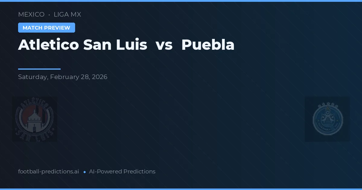 Atlético San Luis vs Puebla — typy i zapowiedź meczu