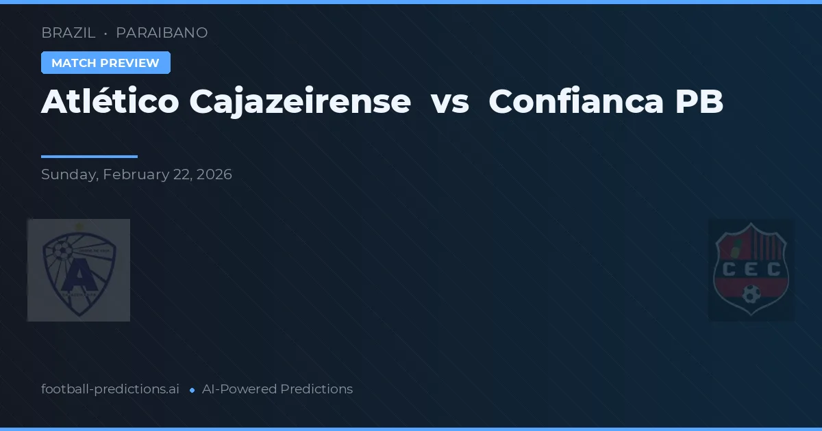 Atlético Cajazeirense vs Confianca PB — typy i zapowiedź meczu