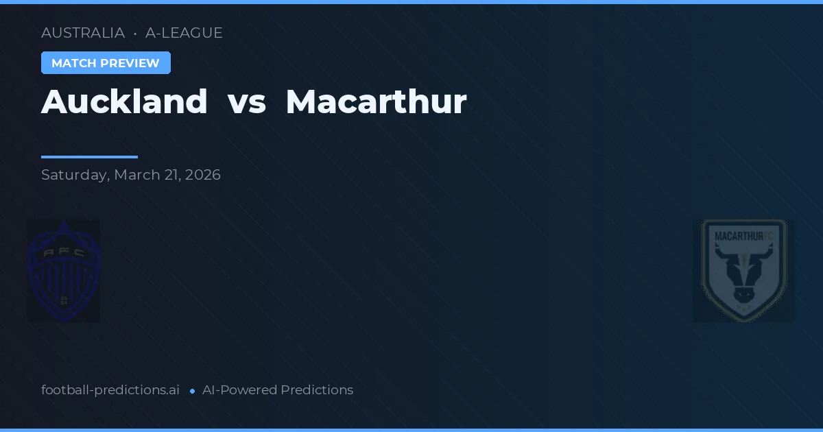 Auckland vs Macarthur — typy i zapowiedź meczu