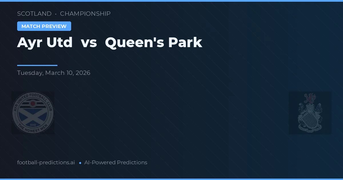 Ayr Utd vs Queen's Park — typy i zapowiedź meczu