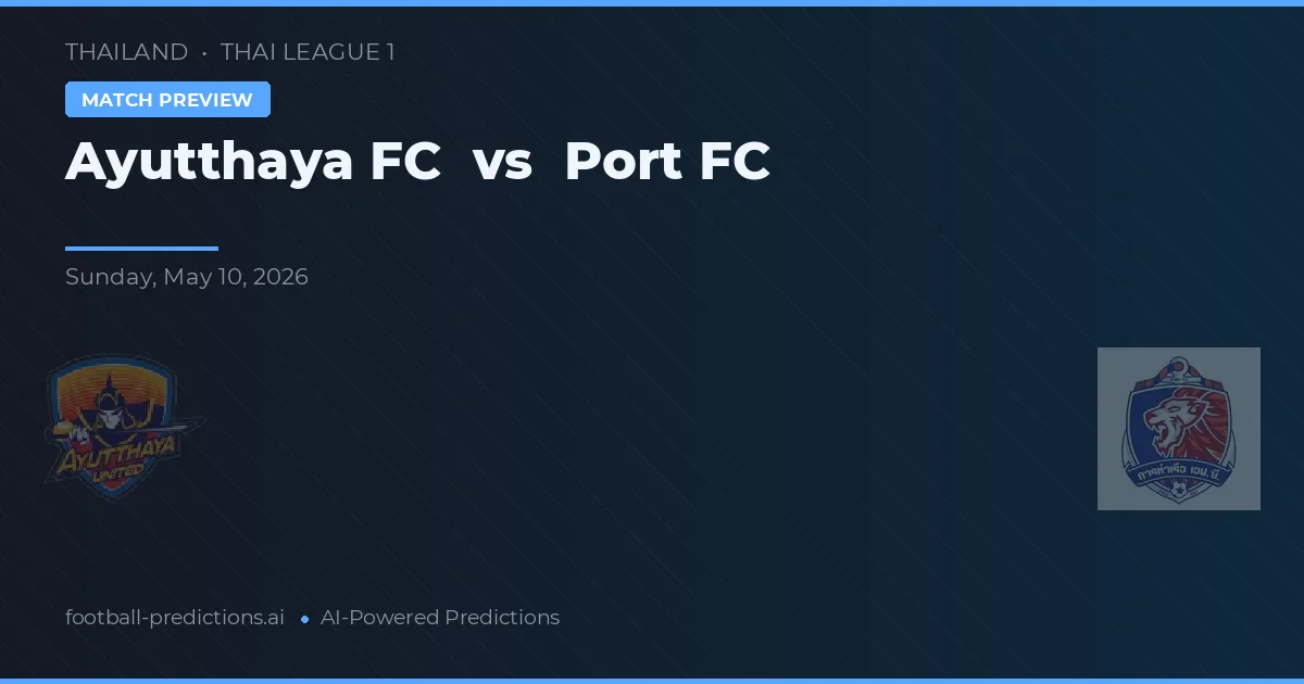 Ayutthaya FC vs Port FC — typy i zapowiedź meczu