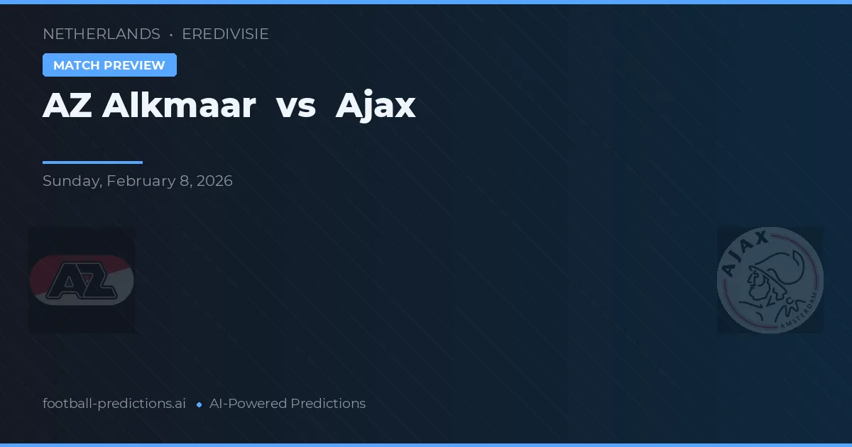 AZ Alkmaar vs Ajax — typy i zapowiedź meczu