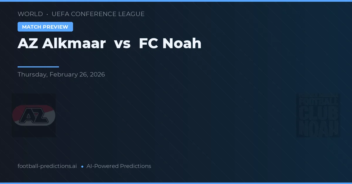AZ Alkmaar vs FC Noah — typy i zapowiedź meczu