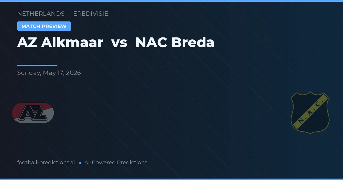 AZ Alkmaar vs NAC Breda — typy i zapowiedź meczu