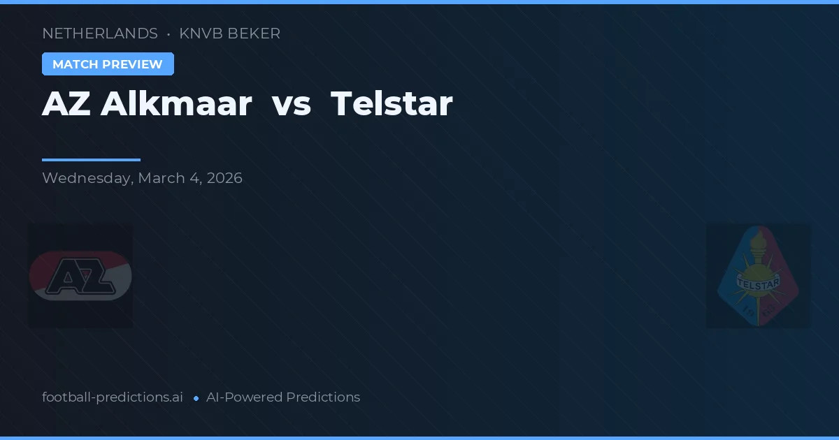 AZ Alkmaar vs Telstar — typy i zapowiedź meczu