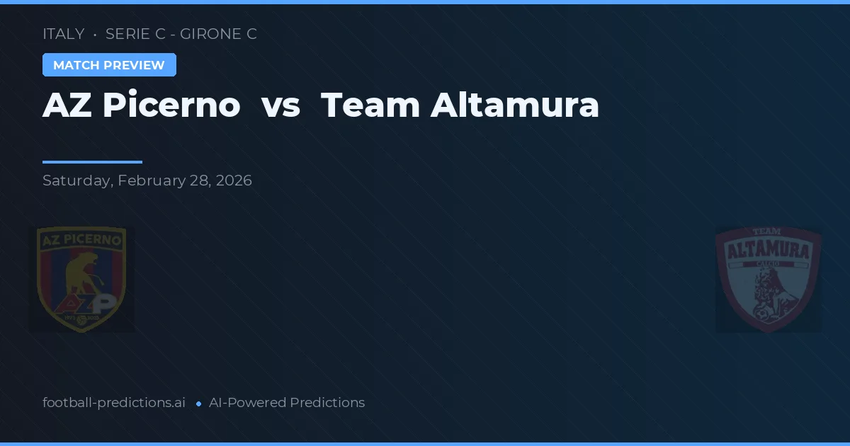 AZ Picerno vs Team Altamura — typy i zapowiedź meczu