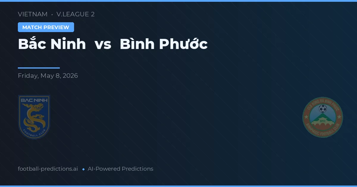 Bắc Ninh vs Bình Phước — typy i zapowiedź meczu