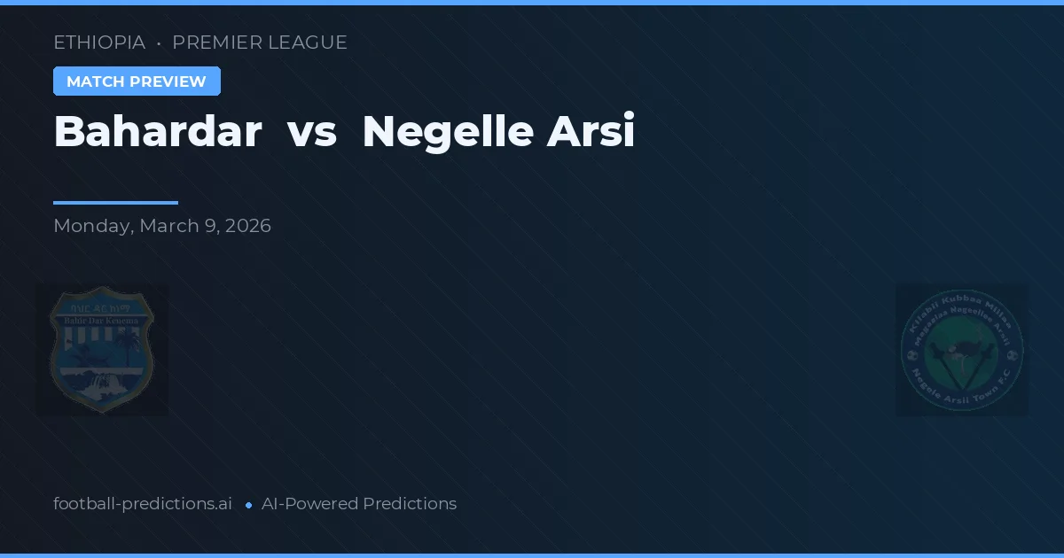 Bahardar vs Negelle Arsi — typy i zapowiedź meczu
