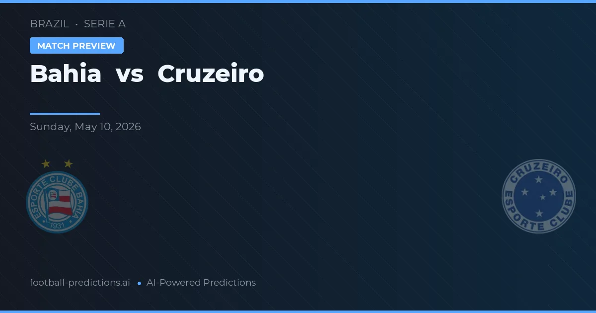 Bahia vs Cruzeiro — typy i zapowiedź meczu