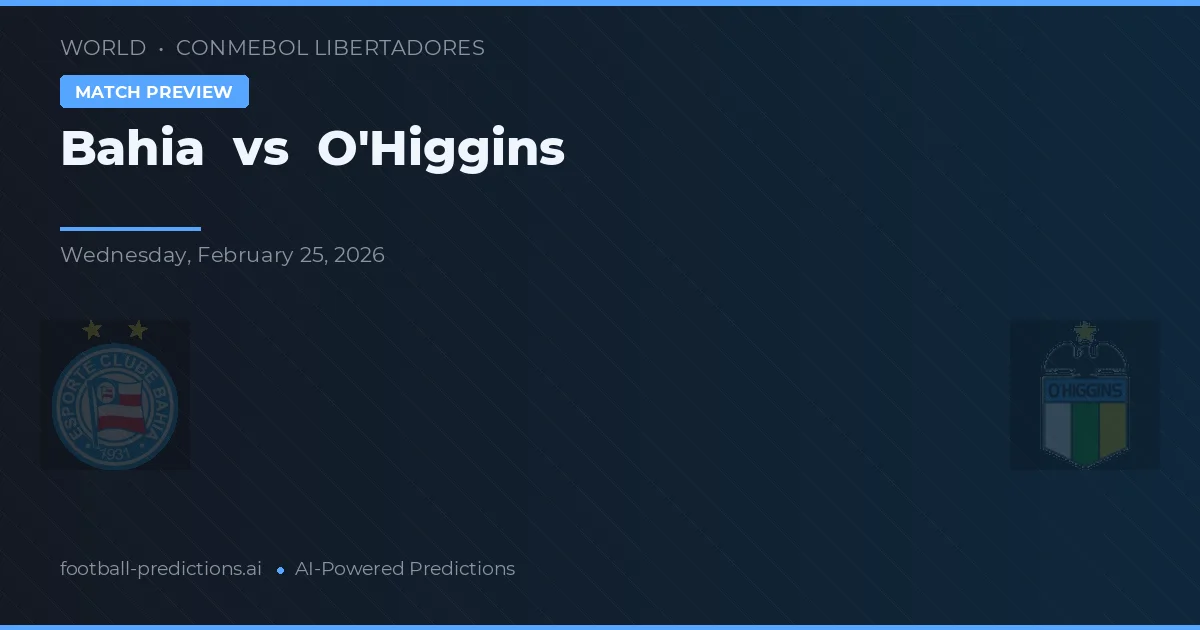 Bahia vs O'Higgins — typy i zapowiedź meczu