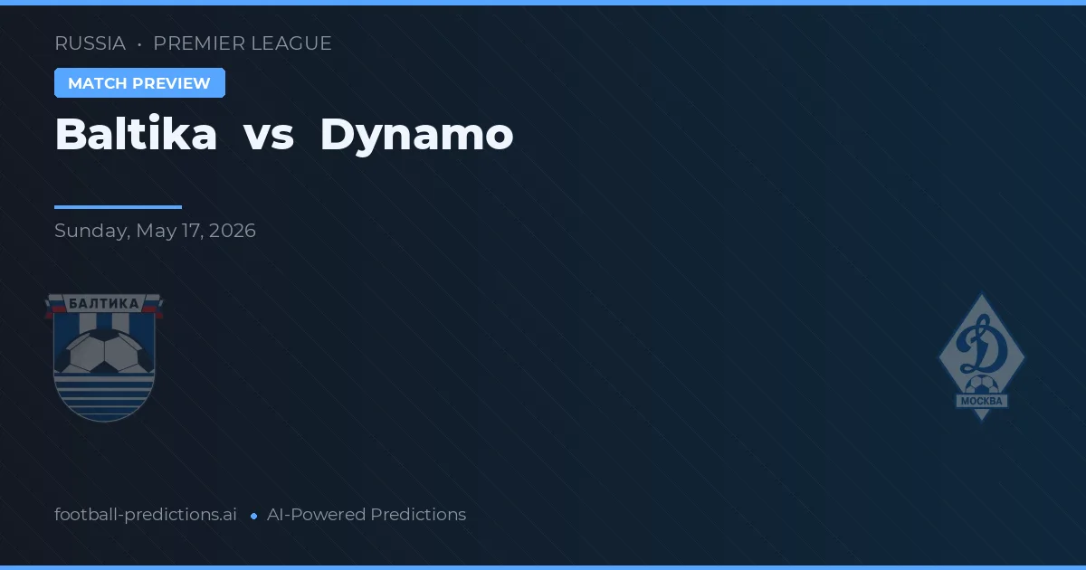 Baltika vs Dynamo Moskwa — typy i zapowiedź meczu