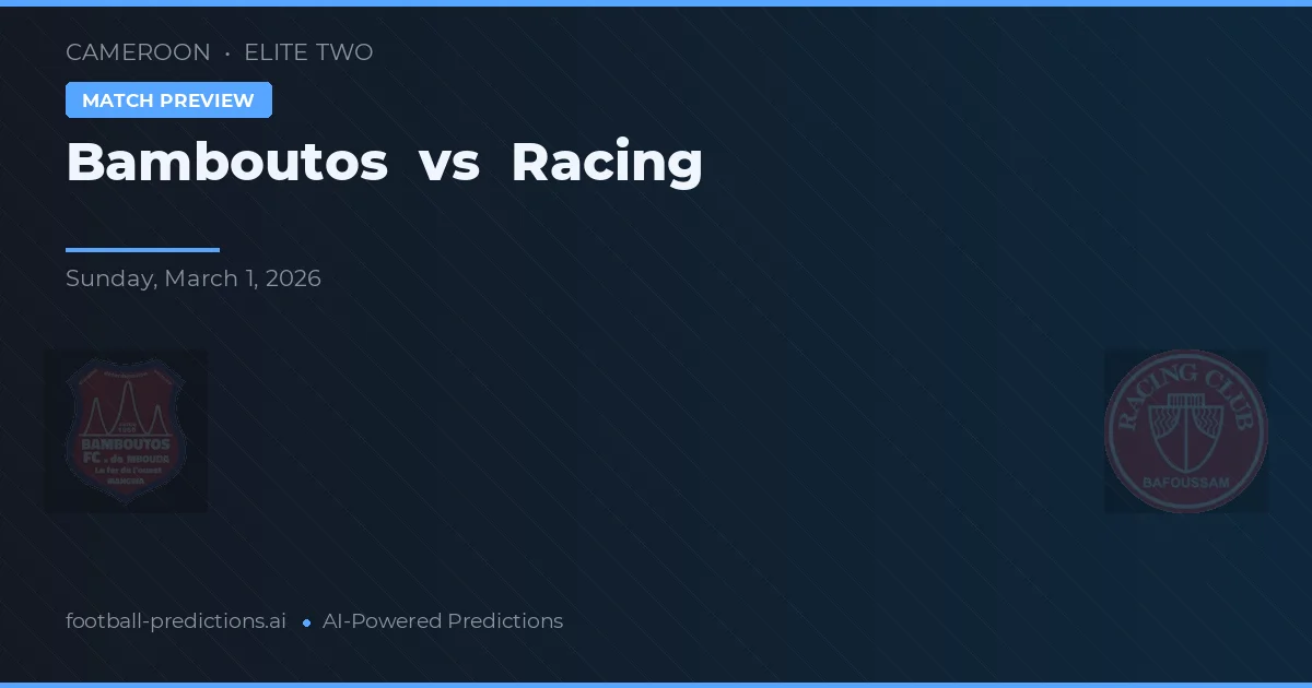 Bamboutos vs Racing — typy i zapowiedź meczu