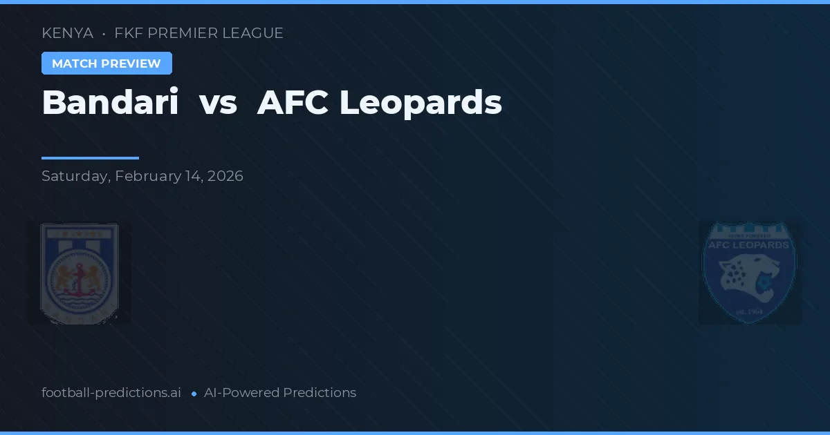 Bandari vs AFC Leopards — typy i zapowiedź meczu