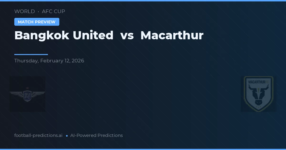 Bangkok United vs Macarthur — typy i zapowiedź meczu