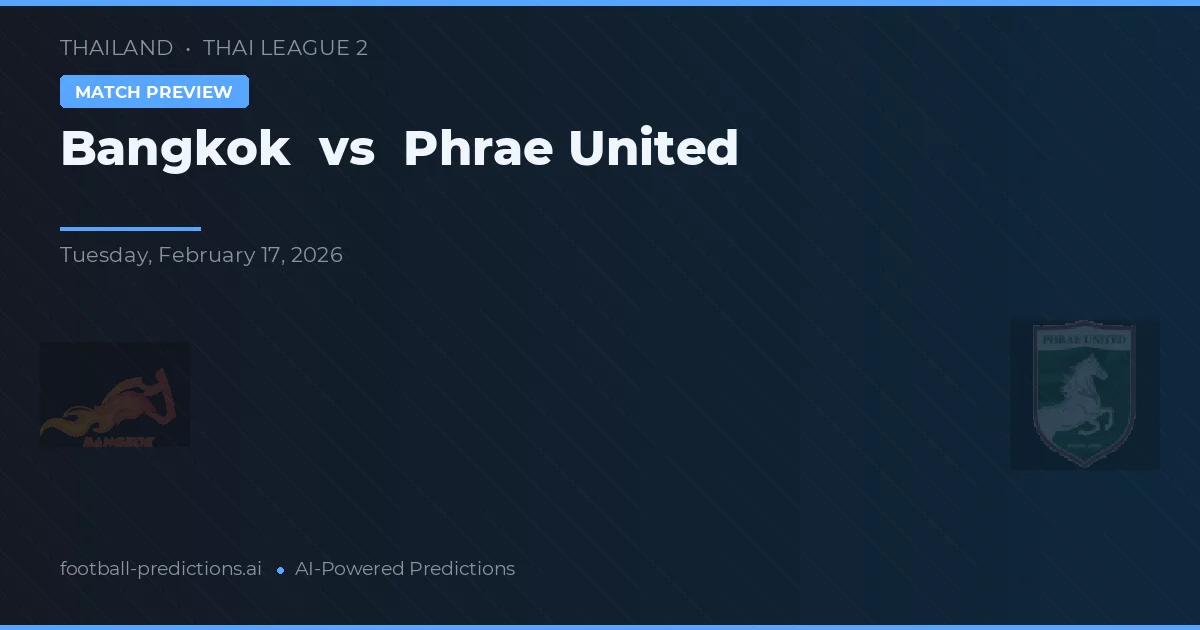 Bangkok vs Phrae United — typy i zapowiedź meczu