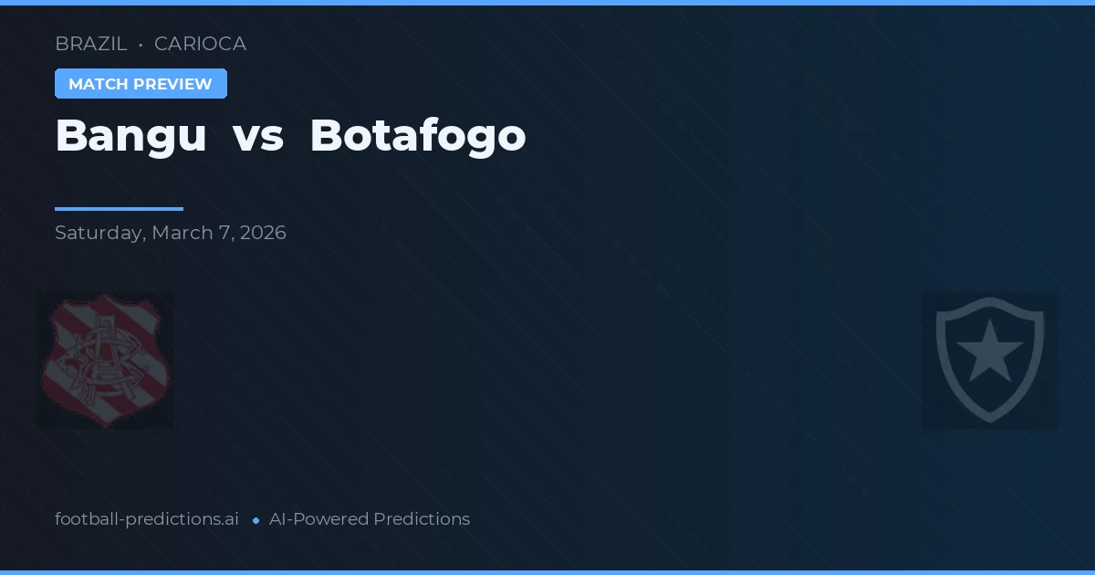 Bangu vs Botafogo — typy i zapowiedź meczu