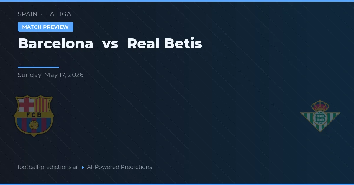 Barcelona vs Real Betis — typy i zapowiedź meczu