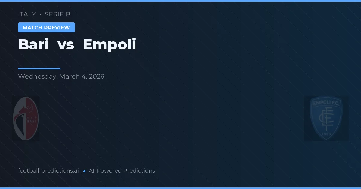 Bari vs Empoli — typy i zapowiedź meczu