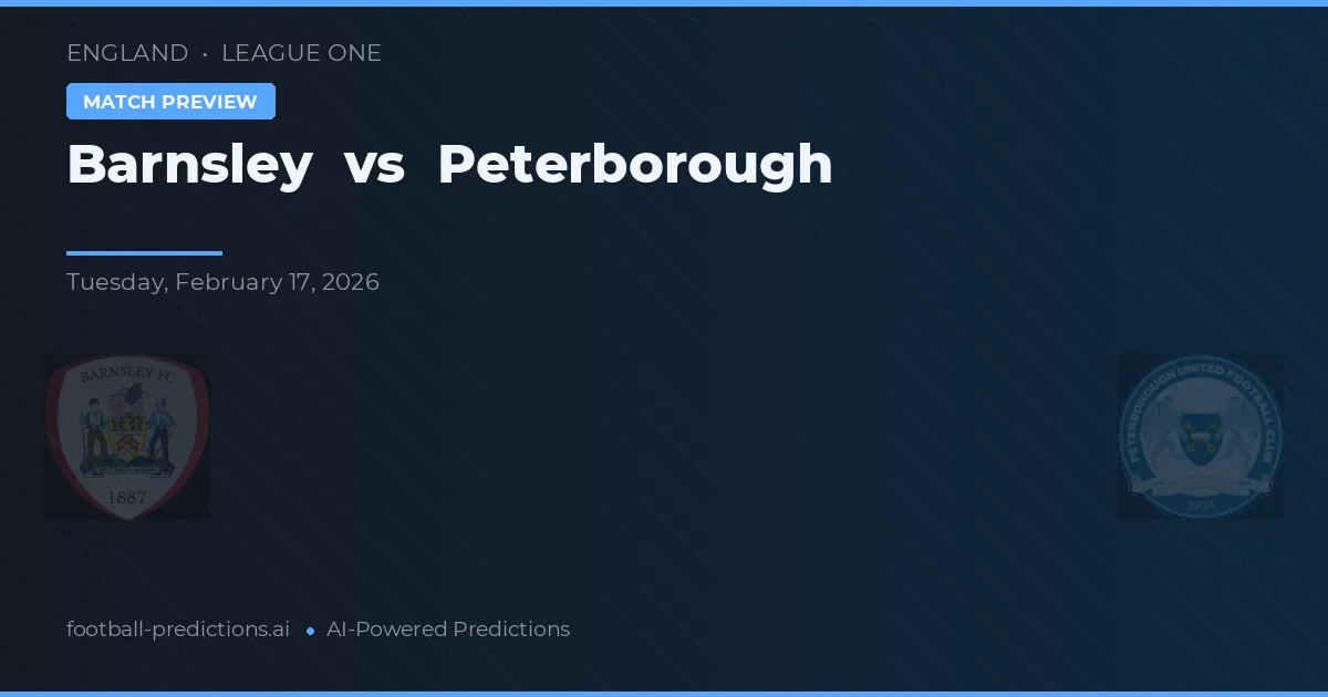 Barnsley vs Peterborough — typy i zapowiedź meczu