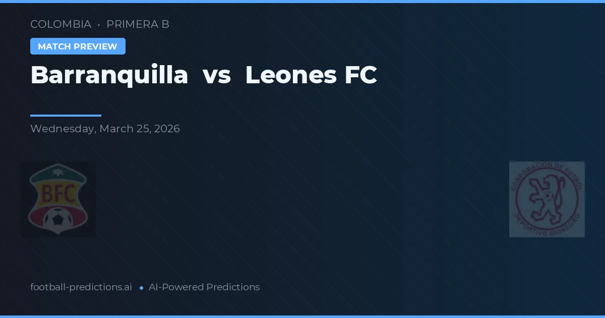 Barranquilla vs Leones FC — typy i zapowiedź meczu