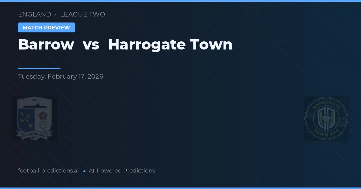 Barrow vs Harrogate Town — typy i zapowiedź meczu
