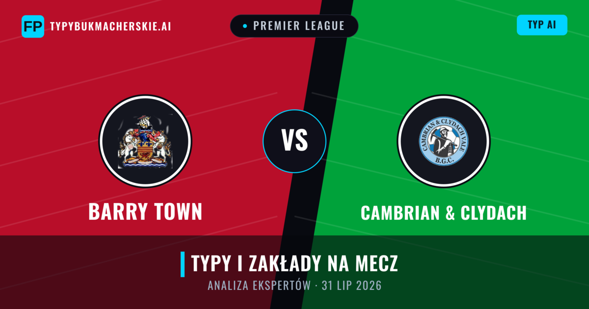 Barry Town vs Cambrian & Clydach — typy i zapowiedź meczu