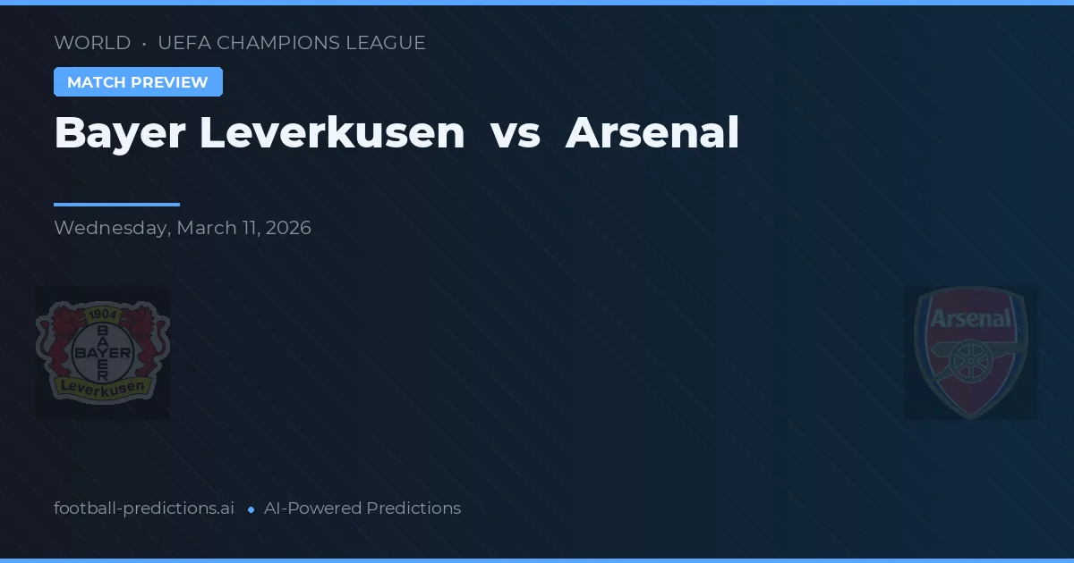Bayer Leverkusen vs Arsenal — typy i zapowiedź meczu