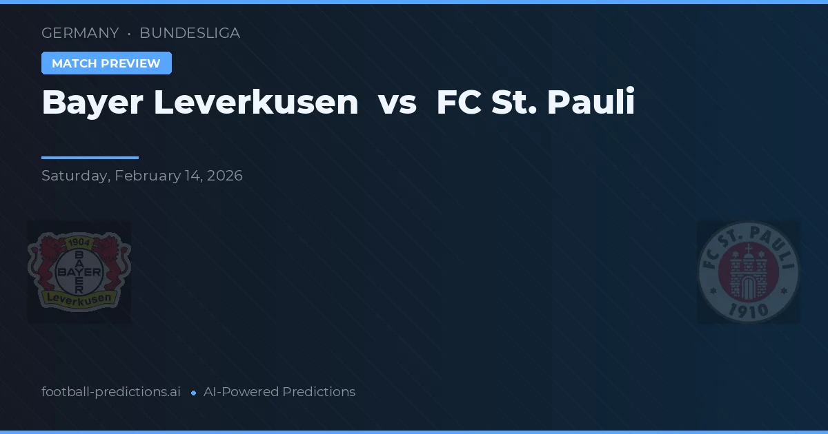 Bayer Leverkusen vs FC St. Pauli — typy i zapowiedź meczu