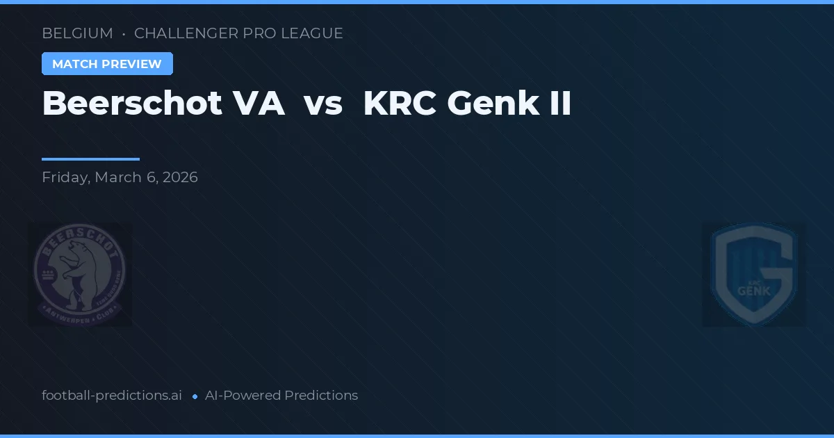 Beerschot VA vs KRC Genk II — typy i zapowiedź meczu