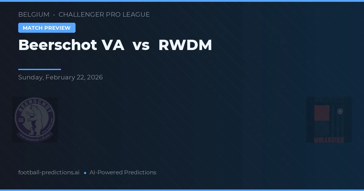 Beerschot VA vs RWDM — typy i zapowiedź meczu
