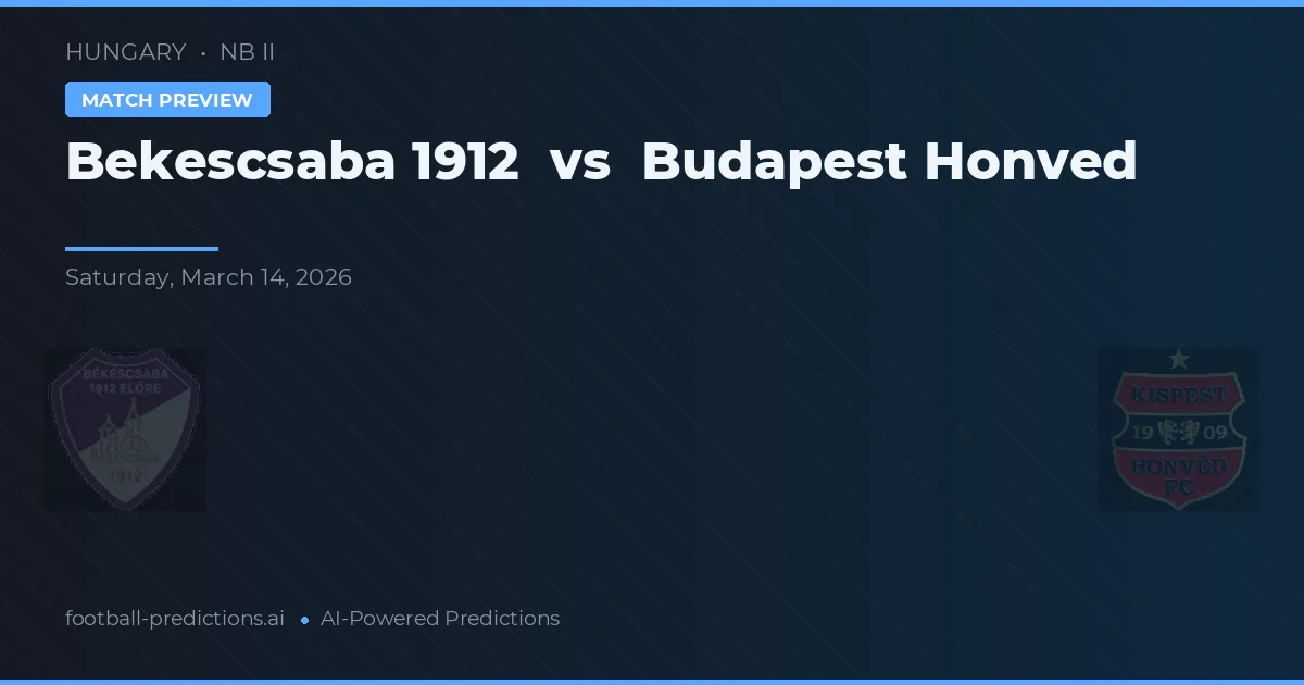 Békéscsaba 1912 vs Budapest Honvéd — typy i zapowiedź meczu