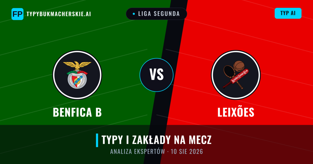 Benfica B vs Leixões — typy i zapowiedź meczu
