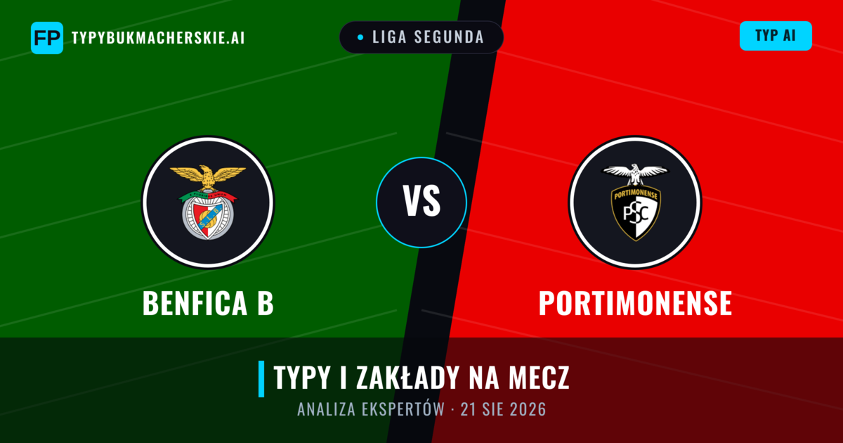 Benfica B vs Portimonense — typy i zapowiedź meczu