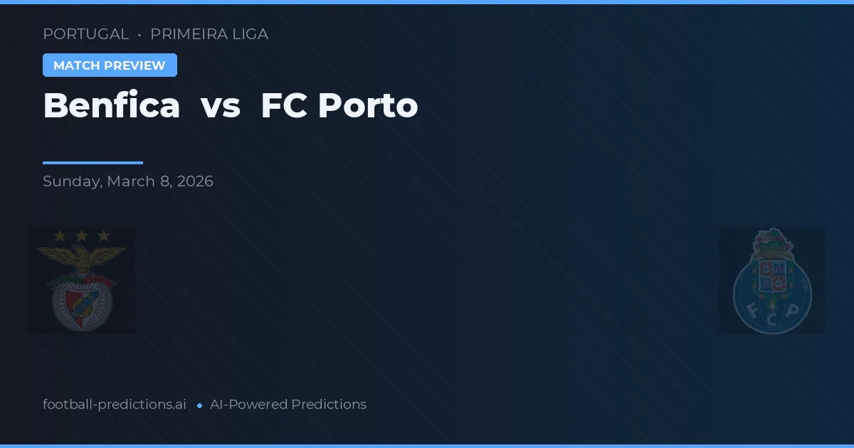 Benfica vs FC Porto — typy i zapowiedź meczu