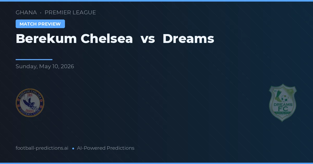 Chelsea Berekum vs Dreams — typy i zapowiedź meczu