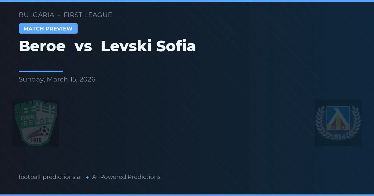 Beroe vs Levski Sofia — typy i zapowiedź meczu
