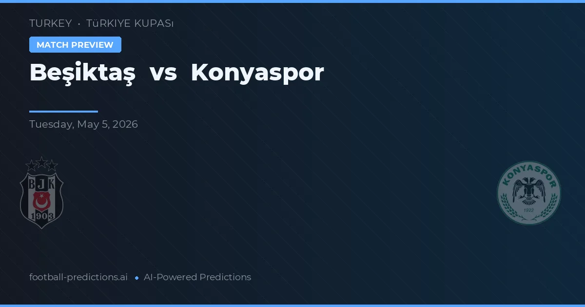 Beşiktaş vs Konyaspor — typy i zapowiedź meczu