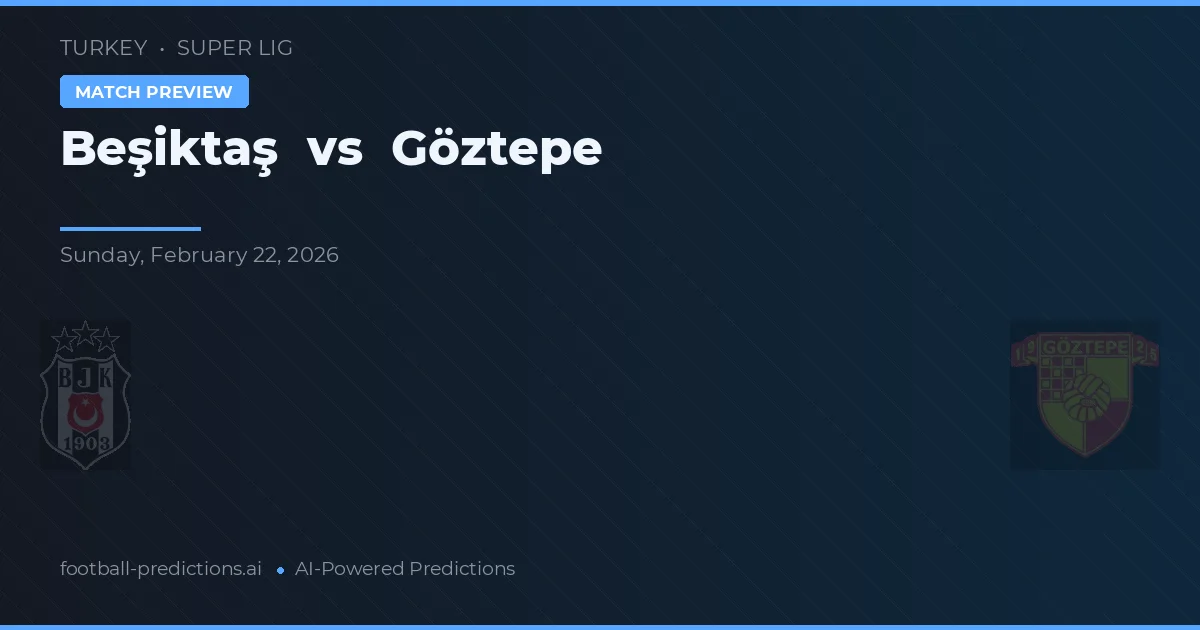 Beşiktaş vs Göztepe — typy i zapowiedź meczu