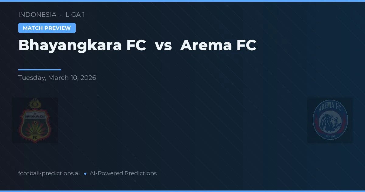 Bhayangkara FC vs Arema FC — typy i zapowiedź meczu