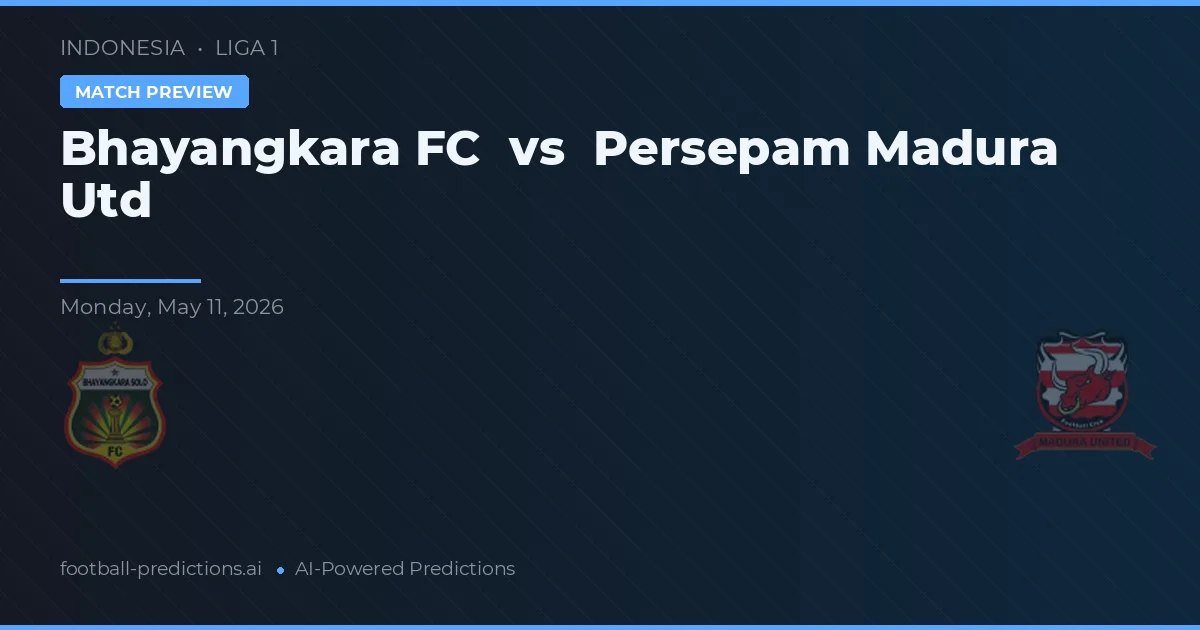 Bhayangkara FC vs Persepam Madura Utd — typy i zapowiedź meczu