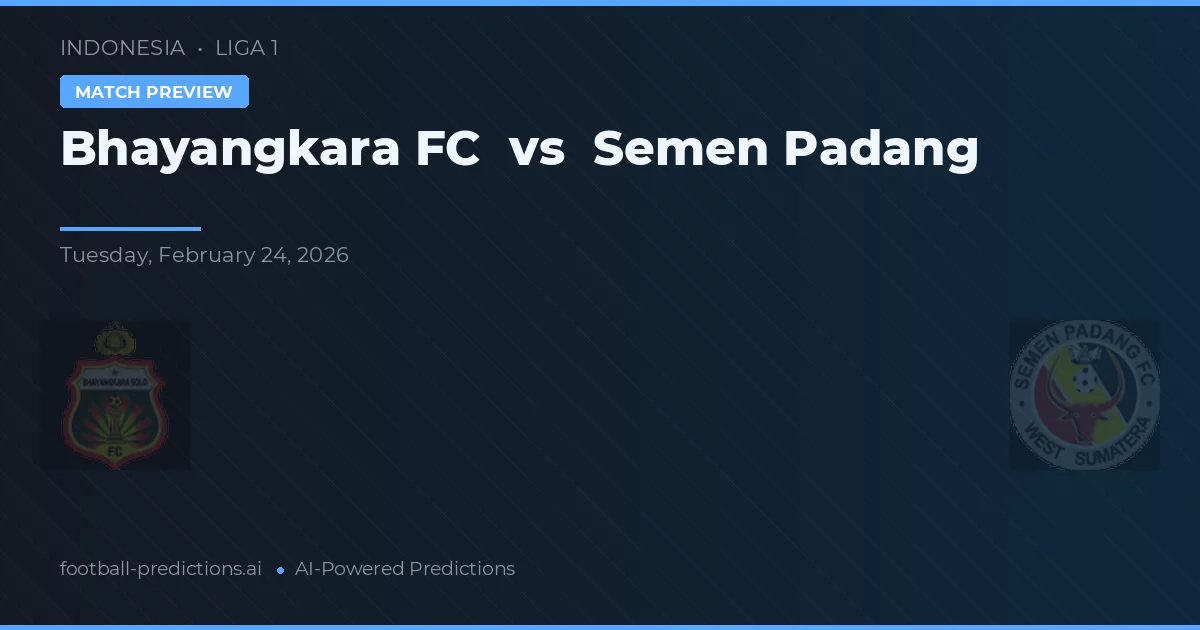 Bhayangkara FC vs Semen Padang — typy i zapowiedź meczu